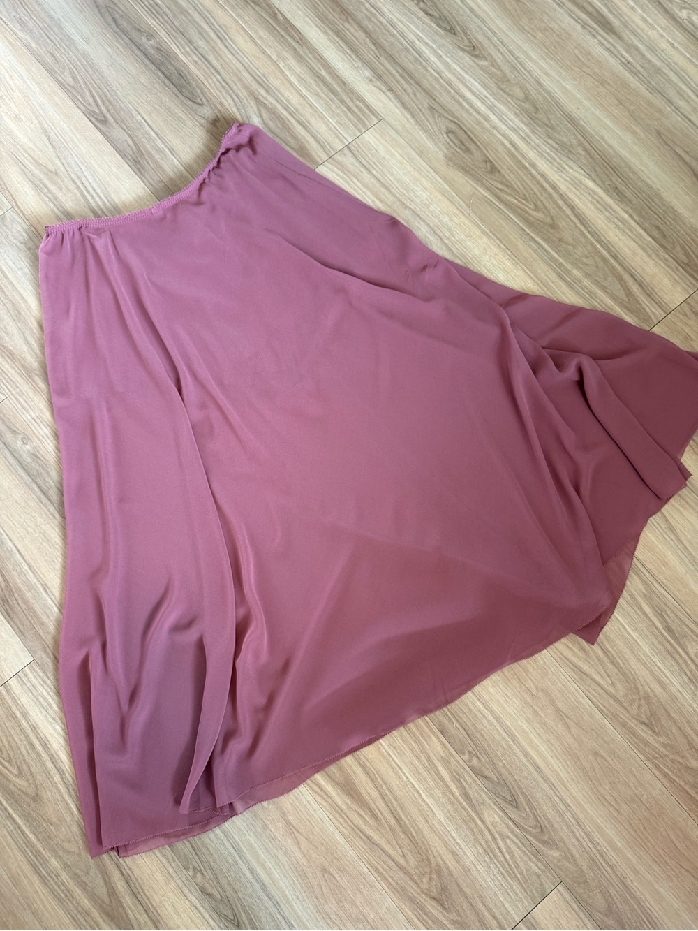 Aritzia Wilfred A-Line Midi-Maxi Skirt in Dusty Rose, sheer with solid liner